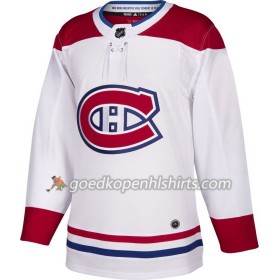 Montreal Canadiens Blank Adidas Wit Authentic Shirt - Mannen